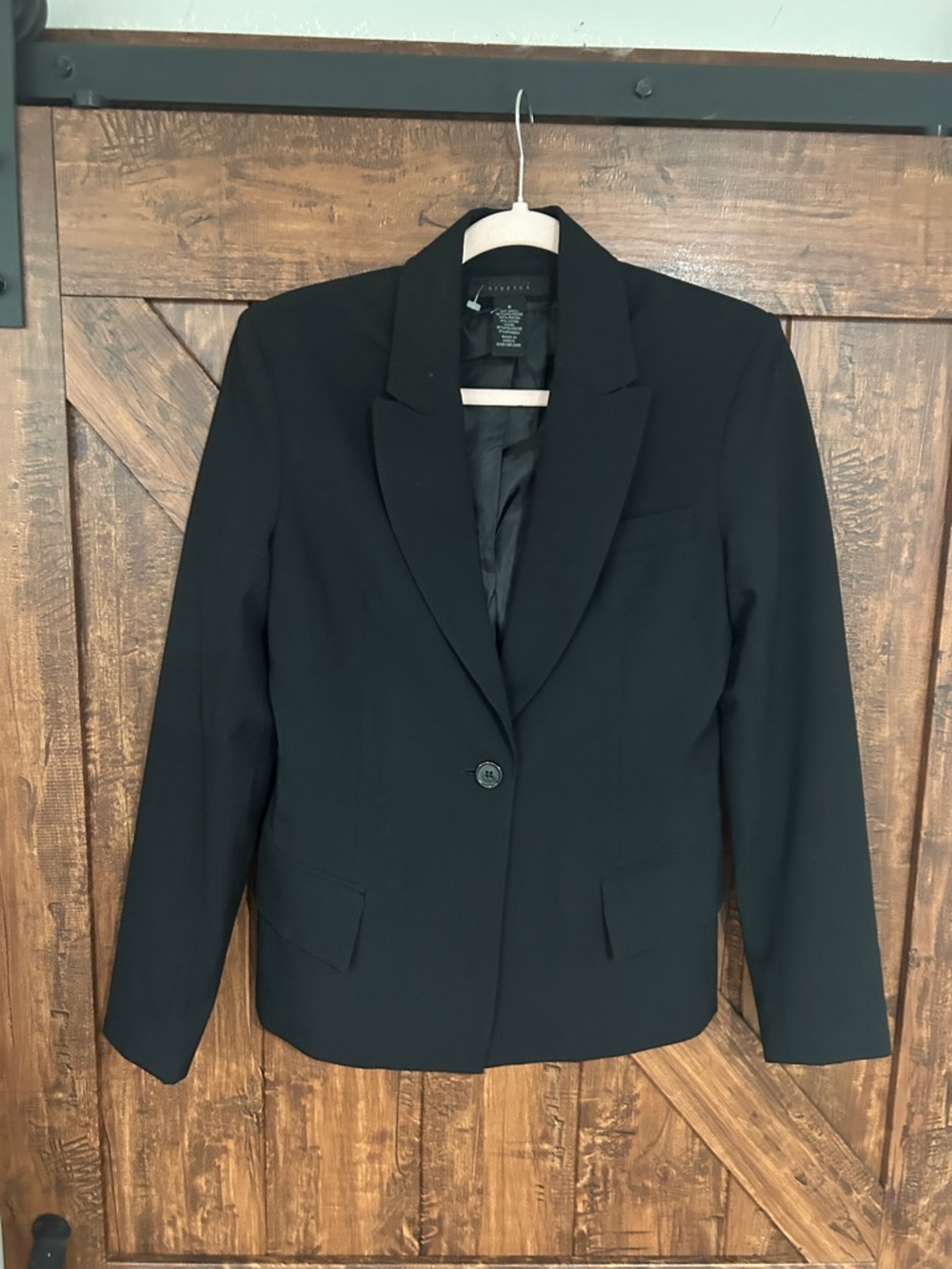 Talbots Off-White Single-Button Notch Lapel Blazer,20 ech